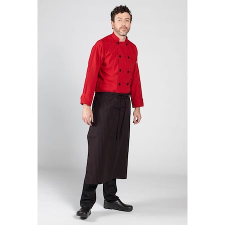 Uncommon Threads Full Bistro Apron Blk & Red Pinstripe 3052-7100